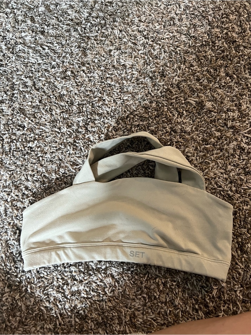 SET Active Light Beige Crossback Sports Bra